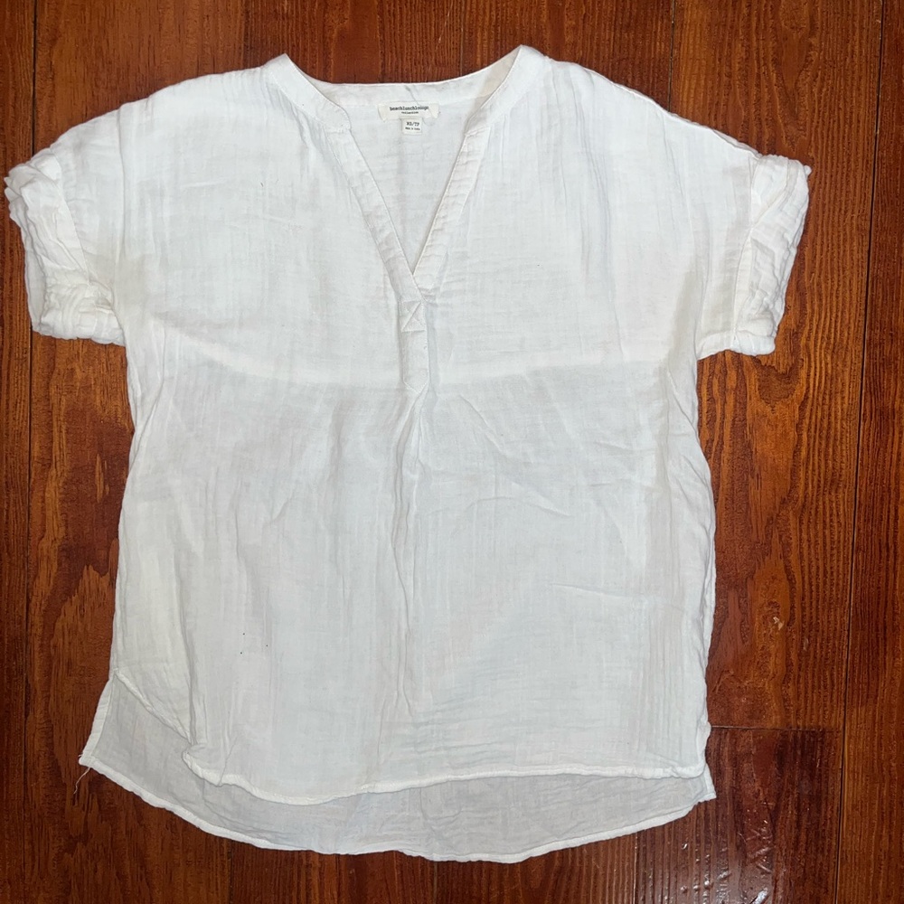 Cotton VNeck Blouse